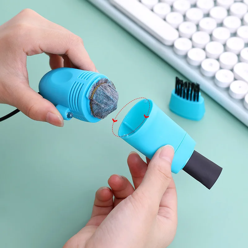 Portable Mini USB Vacuum Cleaner Keyboard Brush Laptop Shell Cleaner Dust Brush Mini USB Vacuum Cleaner Computer Cleaning Tool