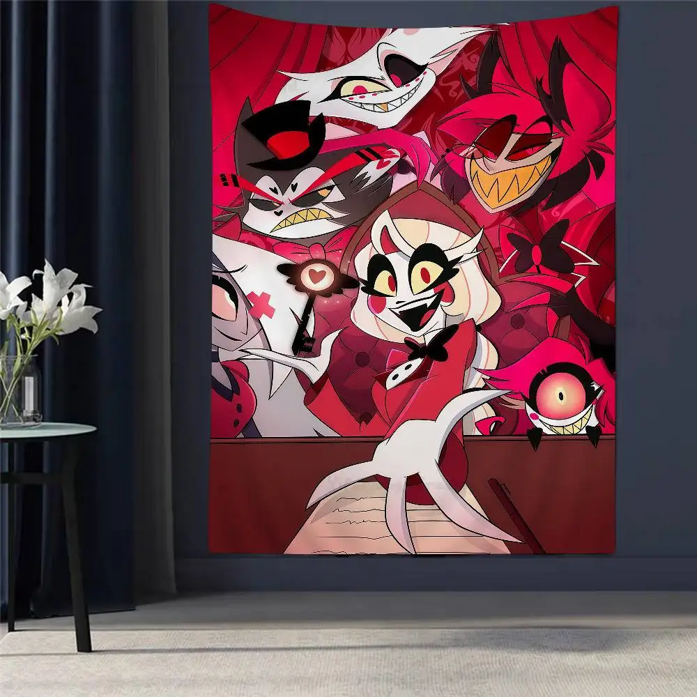 

Hazbin H-Hotels Angel Dust Alastor Hanging Bohemian Tapestry Bohemian Wall Tapestries Mandala Cheap Hippie Wall Hanging