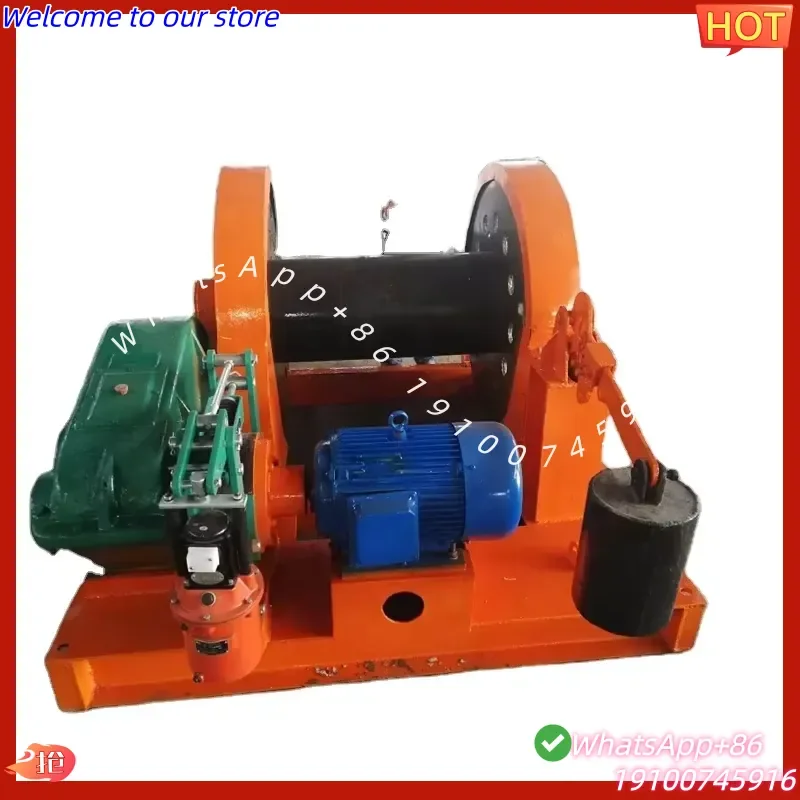 2026Hot Dejun Electric Windlass Winch 10 Ton 20 Ton 30 Ton Single Drum Double Drum Steel Material Steel Wire Rope for Auto