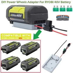 Para batería de iones de litio Ryobi 40V, convertir en adaptador de salida de conexión DIY (batería no incluida)