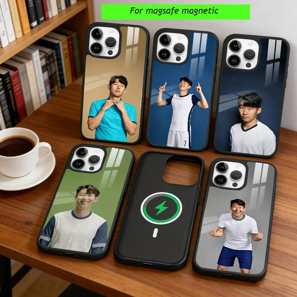 

S-Son Heung-min Phone Case For iPhone17,16,15,14,13,12,11 Plus,Pro Magnetic with Magsafe Wireless Charging