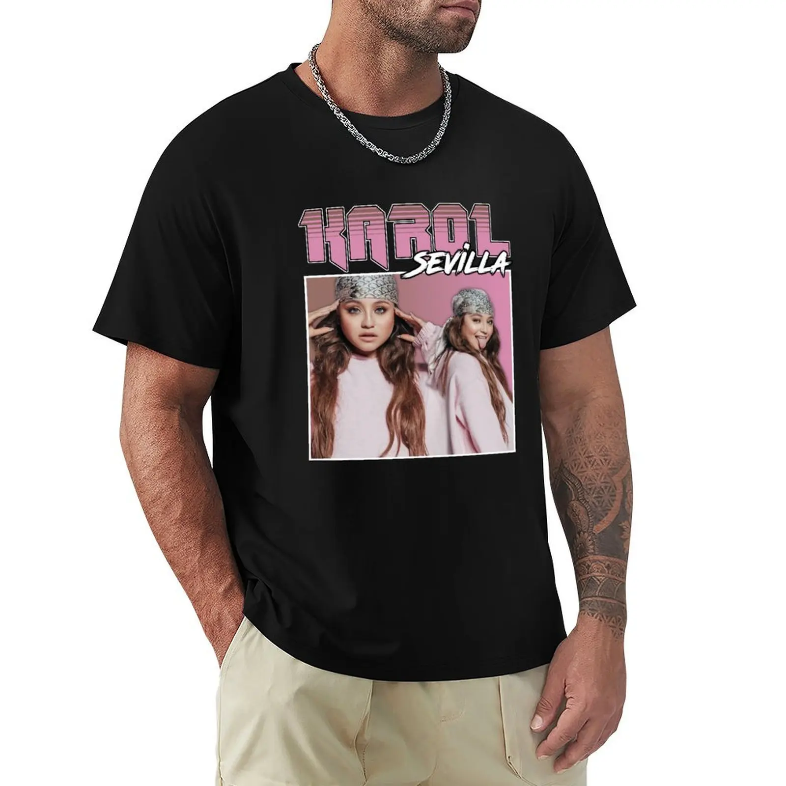 Camiseta Karol Sevilla de Diseño Retro, Ligera, Deportiva y Básica