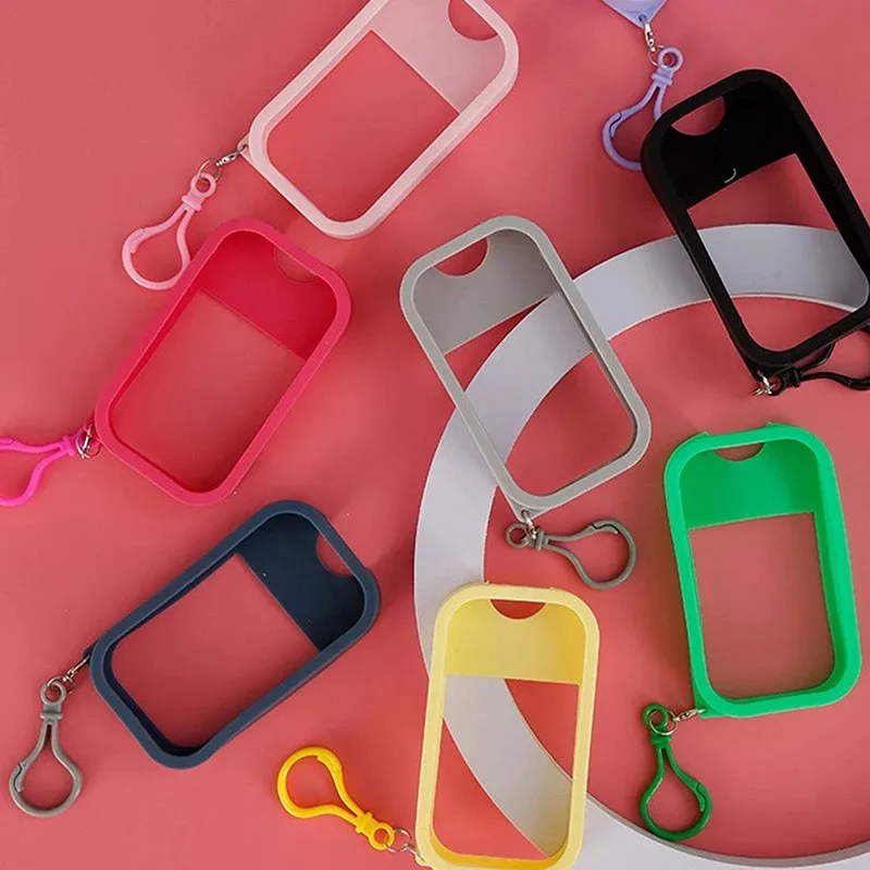 UniversalซิลิโคนReusable Hand Sanitizerสําหรับ 38/40/45/50Mlการ์ดสเปรย์ขวดซิลิโคนแยกขวด