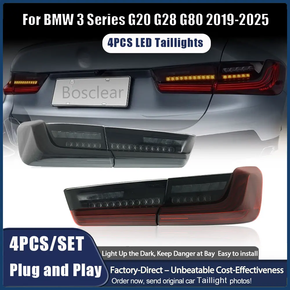 

Car Rear Lamp For BMW 3 Series G20 G80 M3 GTS 330i 340i 2019-2023 Sequential Turn Signal Brake Reversing Fog Running Tail Light