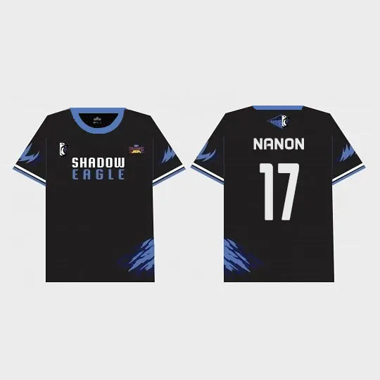Shadow Eagle Sport Jersey Men Black Blue Claw Print Short Sleeve T Shirt Quick Dry Breathable Casual Top For Futsal And Football
