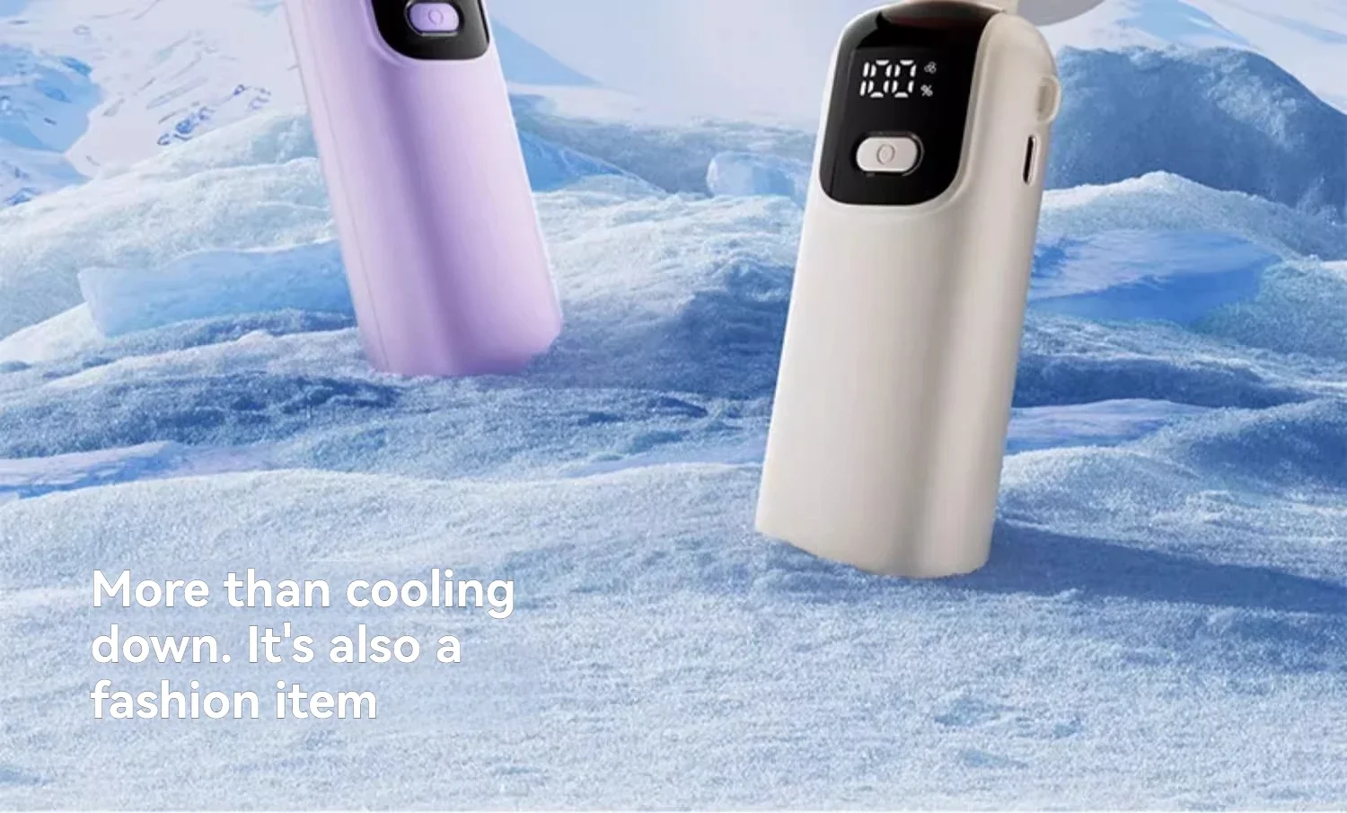JPNPL 4000mAh Hanging Ice Pack Handheld High-speed Fan Folding 100 Speed Infinitely Adjustable Fan Portable For Outdoor Neck