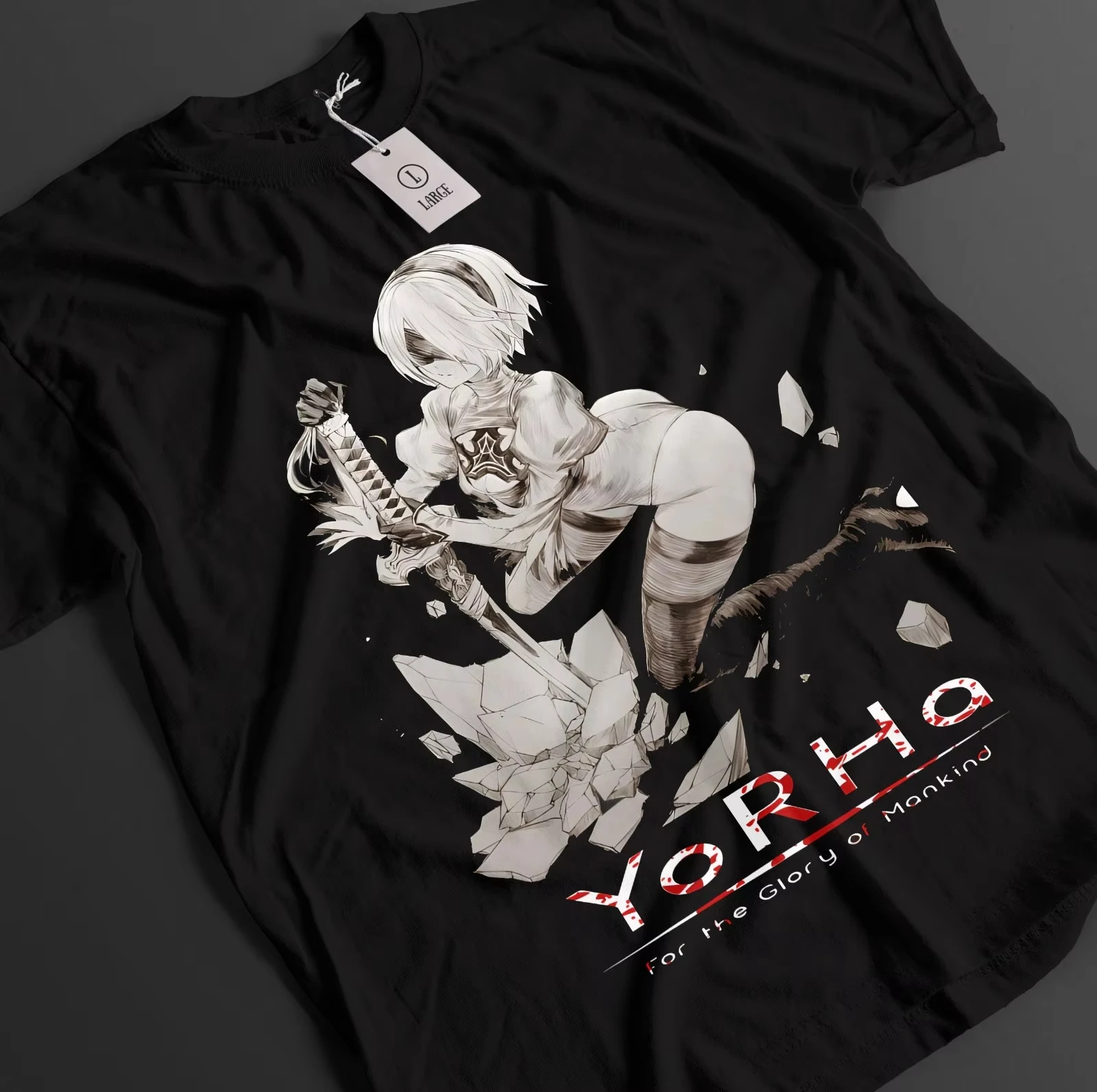 NieR Automata A2 Graphic T Shirt Men Women Vintage Short Sleeve Tee Casual Streetwear Oversized Tops for Gaming Fans Collectors