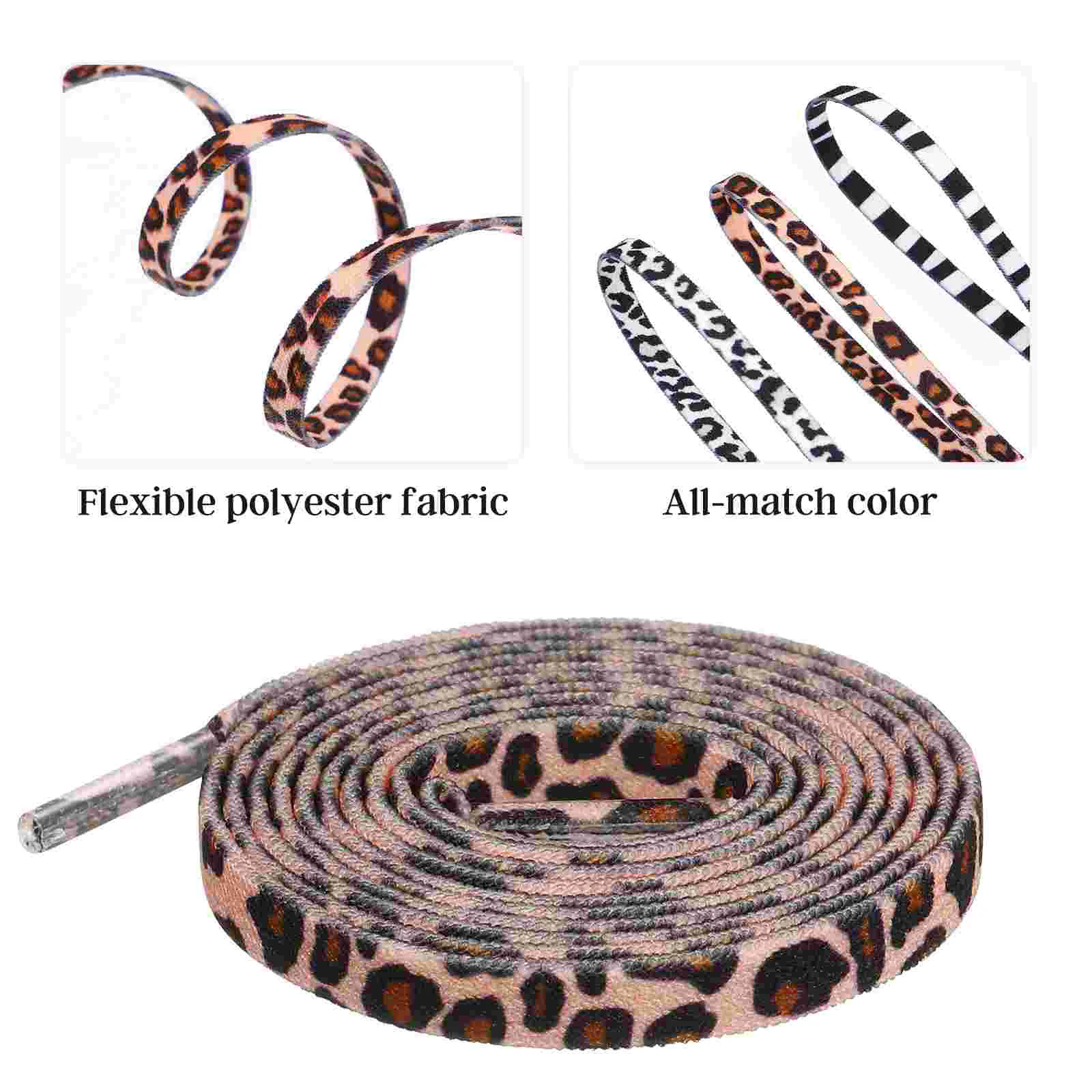 3 Pairs Elastic Laces For Trainerslace Patterned Elastic Laces For Trainerslaces Casual Ties Animal Print Shoelaces Animal for