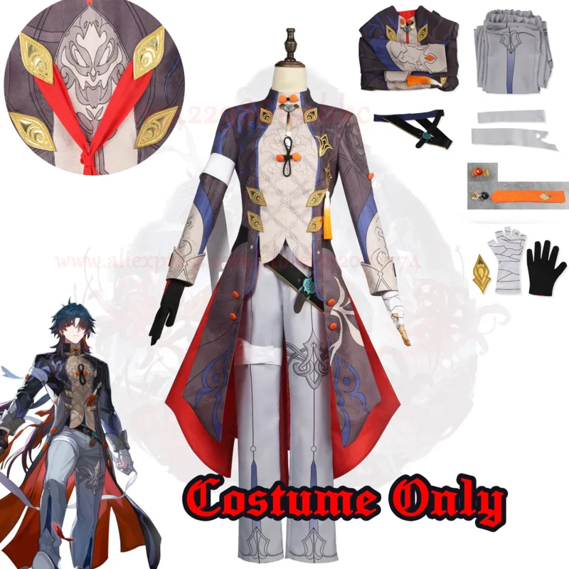 XS-3XL In Stock Honkai Star Rail Blade Cosplay Costume Outfit Uniform Full Set With Accessories Blade Cosplay Wig Costume Sets