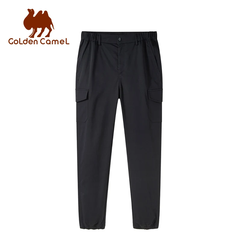 GOLDEN CAMEL Hiking Pants Outdoors Workwear Casual Pant for Men Couple Plus Velvet Sports Gym Beamed Black Trousers Fashion New