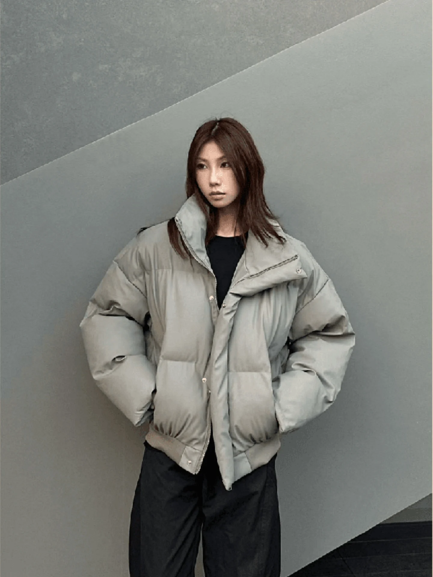 

Зимняя утепленная куртка из искусственной кожи с воротником-стойкой, плотная и жесткая, на хлопковой подкладке, для пар, теплая, молодежная, повседневная, на молнии