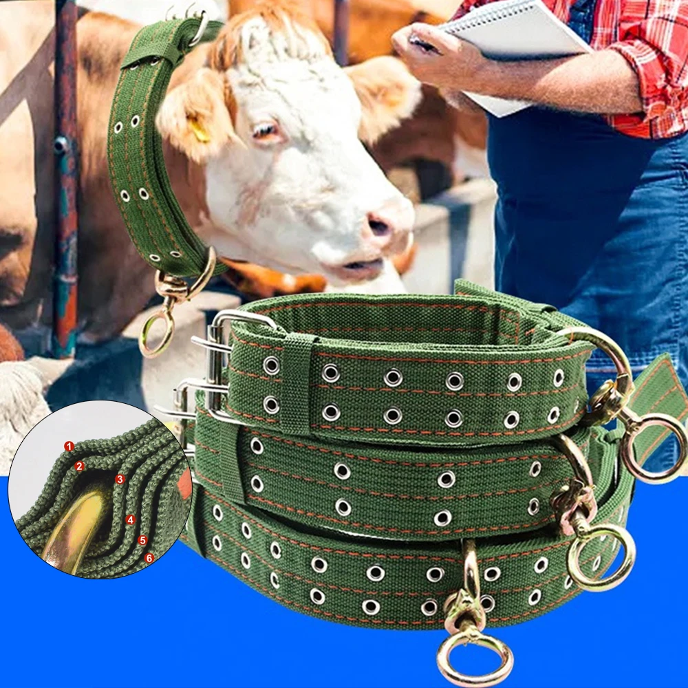 

Strong Durable Cow Collar Adjustable Extra Thick Canvas Cattle Hauling Collars Livestock Feeding Supply Veterinary Equipment