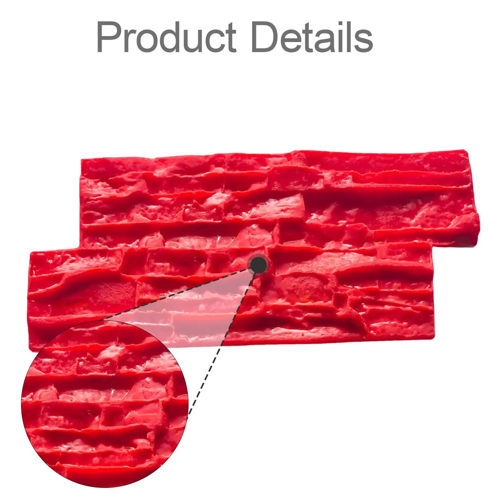 Red Polyurethane Concrete Stamps Mat Stone Tile Texture Imprinting Tool for Outdoor Driveways Patio Floor Decoration