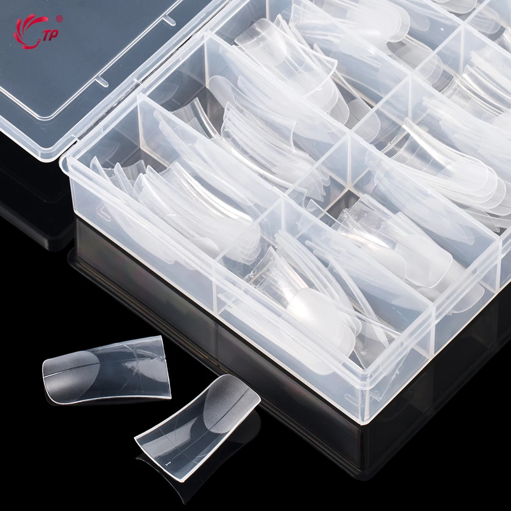 TP New 120pcs Dual Forms Nails Mold Full Cover Quick Poly Building Gel Mold Nail Art Form Extension False Tips Manicure Mold Top