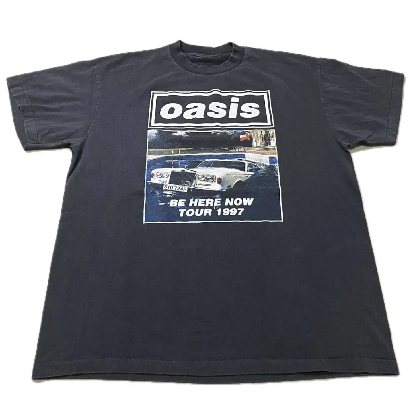 Vintage 1997 World Tour Style Britpop Oasis Band Grafik-T-Shirt Baumwolle Herren Damen T-Shirt Sommer Streetwear – Detail 2