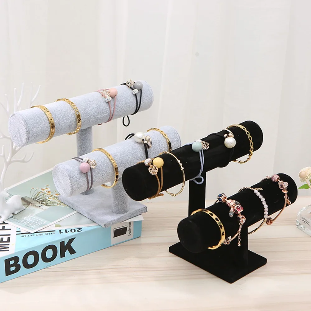 Multipurpose Jewelry Display Stand Exquisite Bracelet Watch T-Bar Rack Hairband Two-double Jewelry Holder Jewelry