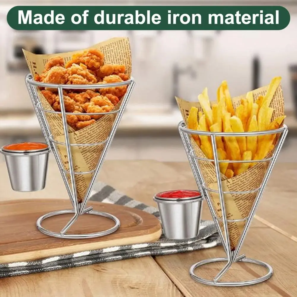 Stainless Steel Cafe Bar Snack Rack western restaurant Fried Chicken Rack Party Supplies Snack Basket French Fries Rack