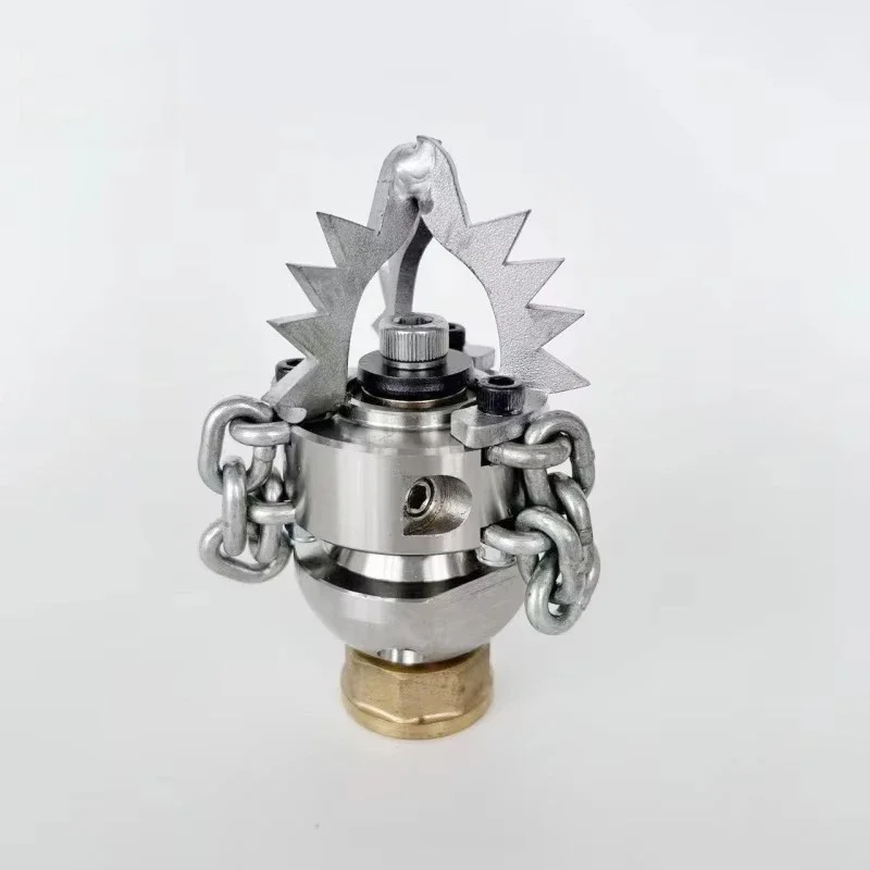 G3/8 High Pressure 0.65kg Sewer Pipeline Rotating Cleaning Chains Nozzle Sewage Sludge Blasting Drain Unblocking Water Jetter