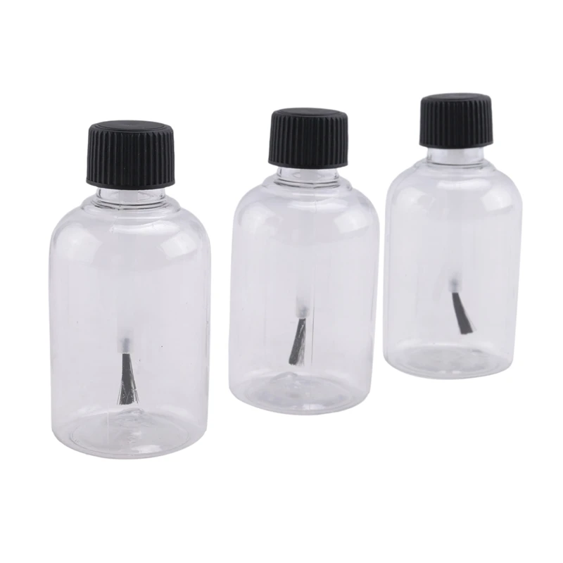 Бутылки с клеем, 24 шт., пластиковые пустые бутылки с клеем с кисточками, 1,7 унции, художественные пустые бутылки