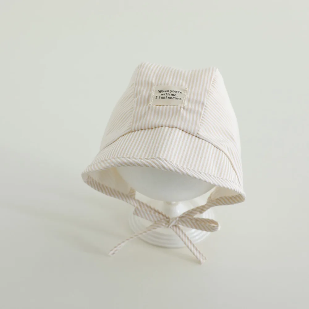 

Breathable Soft Baby Fetal Cap Wide Brim Stripe Infant Bonnet Hat Cotton UV Protection Newborn Sun Hat Summer