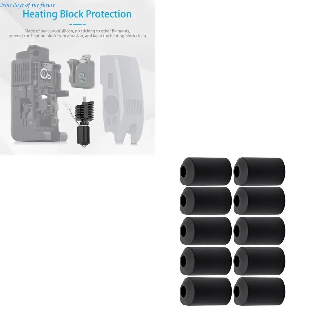 

10pcs -принтер защитный горячий конец силиконовый носок для теплоизоляции E65A E65A