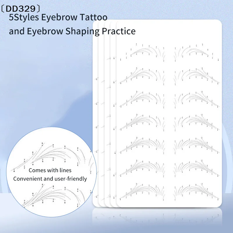 

Semi-permanent Wild Line Eyebrow Tattoo Practice Skin Beginner Embroidery Silicone Simulated Eye Brow Training Skin 〔DD329〕
