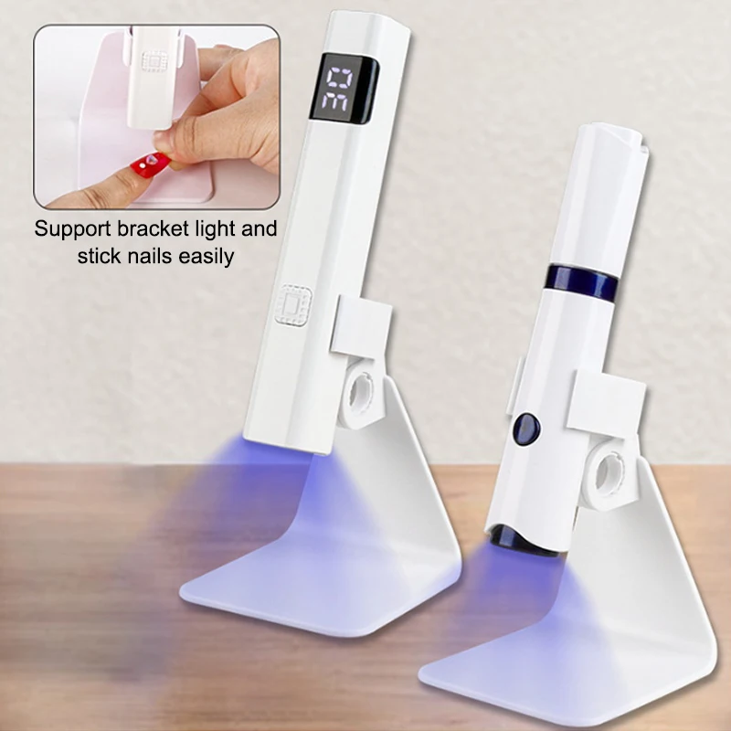 Draagbare nageldrogerlamp LED-nagellamp met standaard voor het uitharden van alle gellak USB oplaadbare sneldrogende manicure nagelkunstgereedschappen