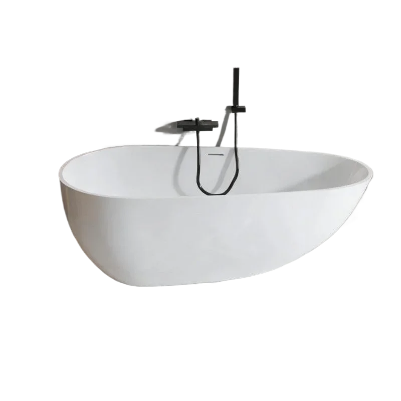 Polymer egg artificial stone bathtub Household bathtub Internet celebrity simple artificial stone hotel B & B bathtub