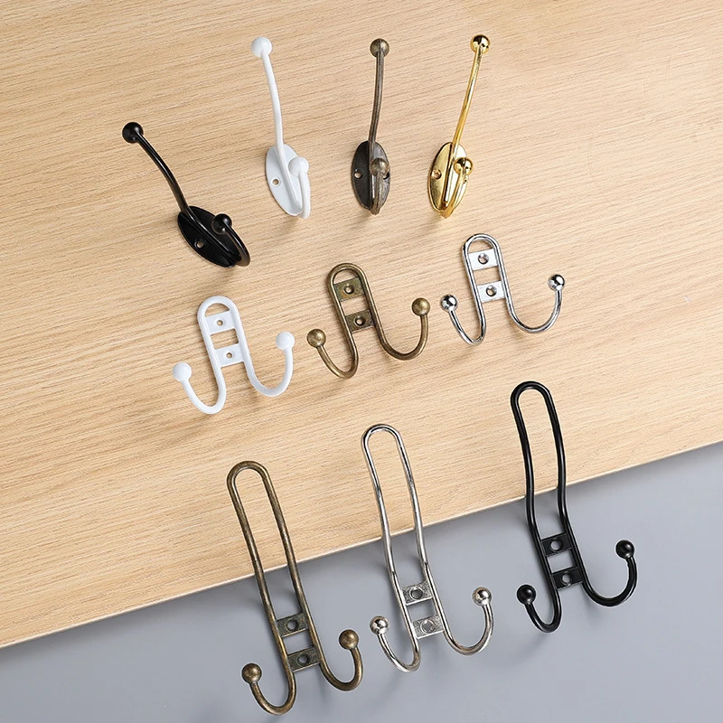 Antique Style Coat Hooks Wall Mounted  Robe Hooks Towel Hooks with Screws for Hanging Coat, Hat, Scarf, Key, Bag