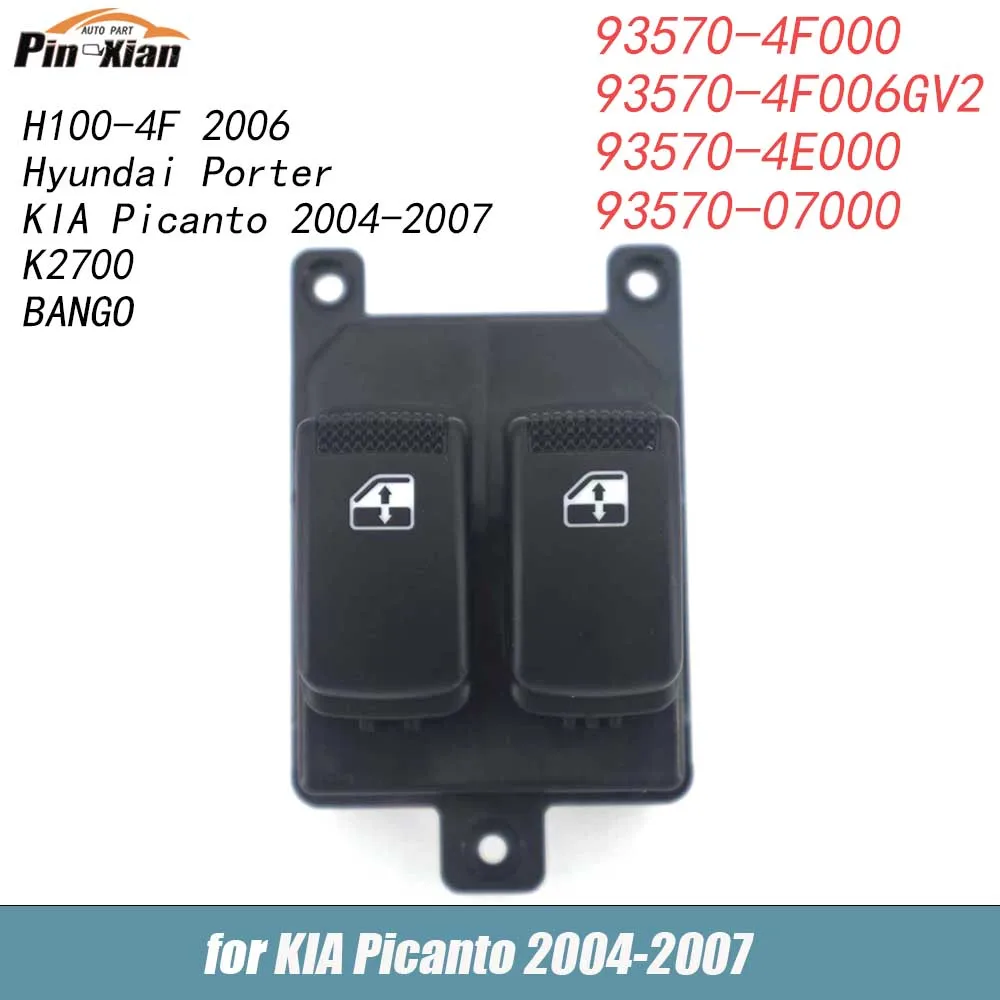 935704F000 9357007000 Front Left Driver Master Window Switch for KIA Picanto 2004 2005 2006 2007 H100-4F 2006 for Hyundai Porter