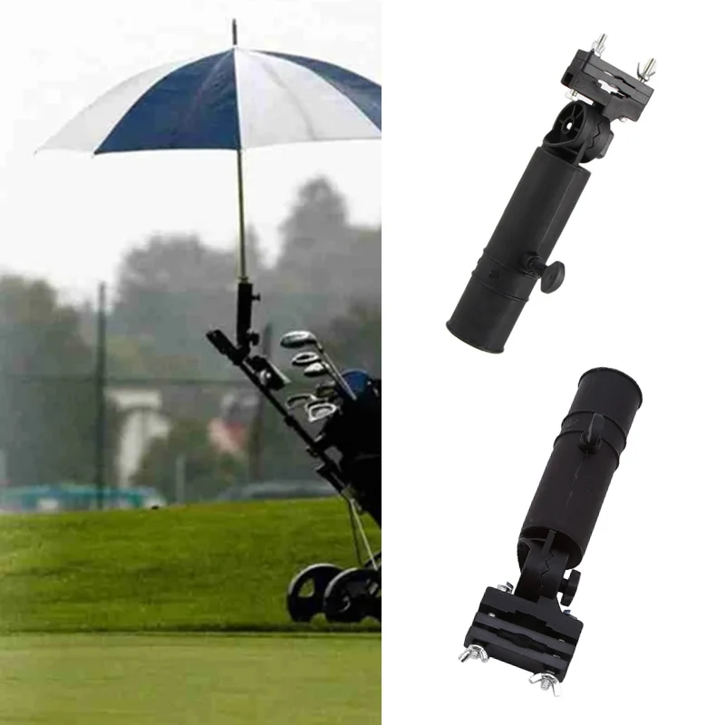 

Universal Golf Cart Umbrella Holder Adjustable Golf Trolley Umbrella Stand Clip Buggy Baby Pram Wheelchair Umbrella Bracket