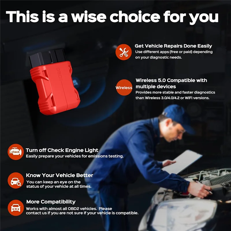 【NEWLY】MINI Bluetooth ELM327 V011 For Windows IOS And Android Compatible Automotive Detector Bluetooth 5.0 Support System Black