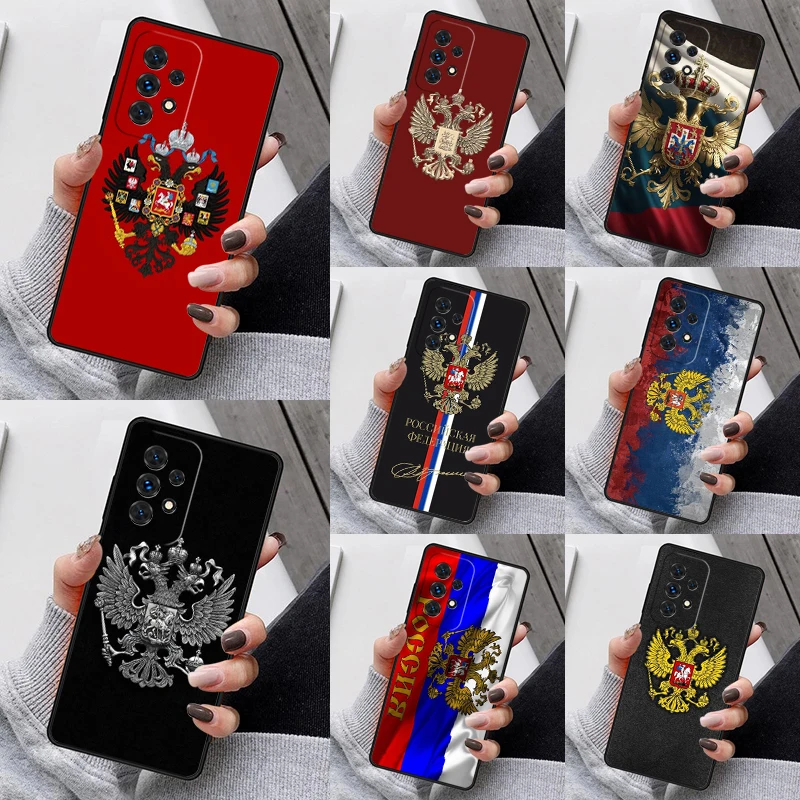 

Чехол для телефона с гербом России для Samsung Galaxy S25 S23 S30 S8 S21 S20 FE S24 S22 Note 10 20 Plus lite Ultra