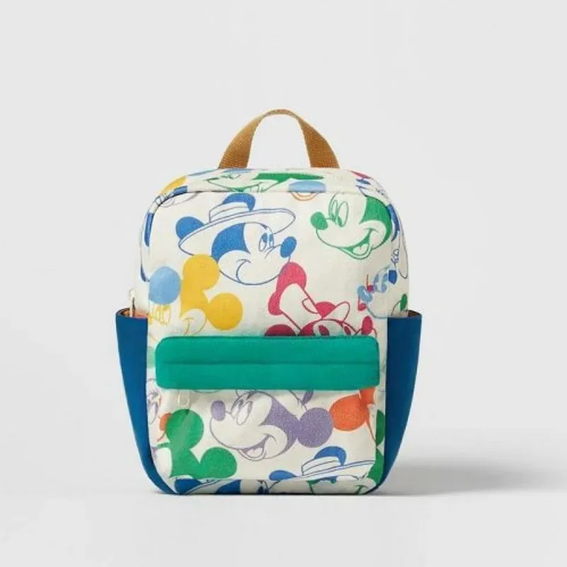 حقيبة ظهر للأطفال مطبوعة برسوم كارتونية ميكي من ديزني بتصميم بوتيك أنيق حقيبة مدرسية للأطفال والبنات والأولاد