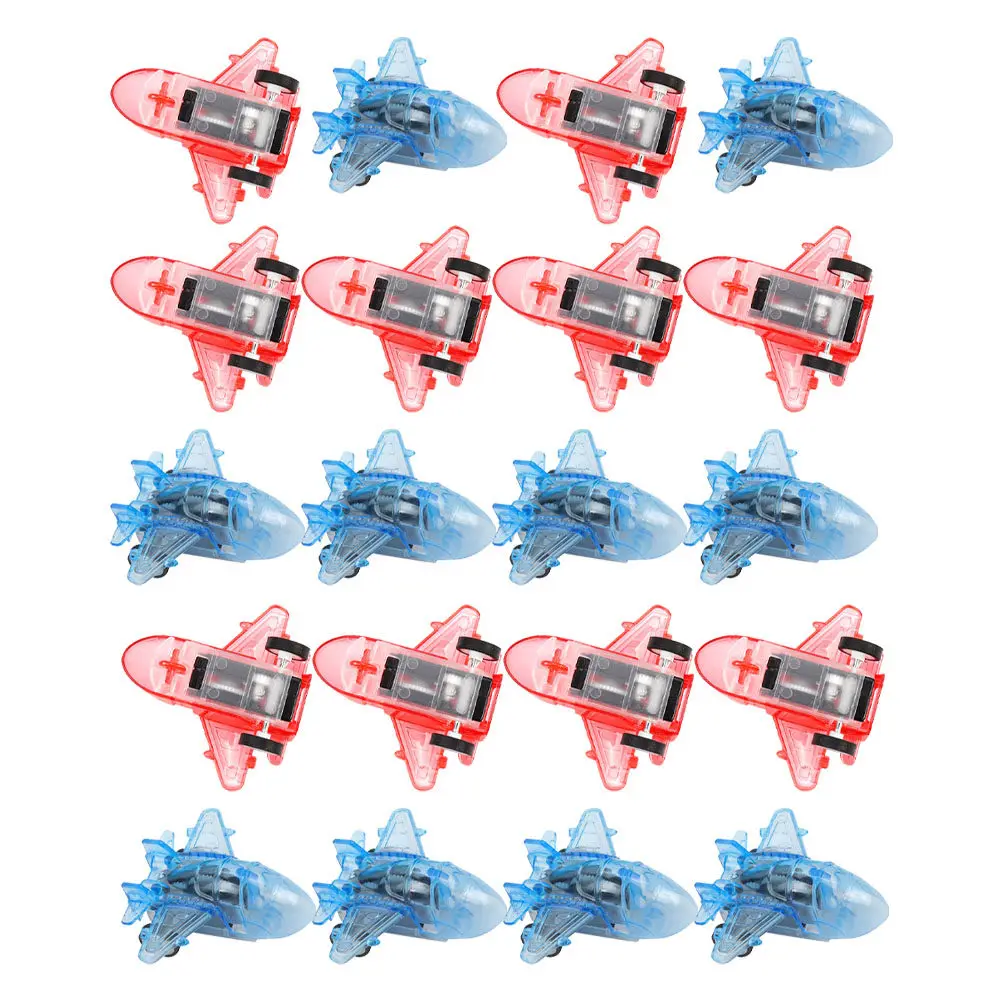 

24Pcs Pull Back Airplanes Playset Mini Size Transparent Planes Random Color Safe for Children Educational Play Collection