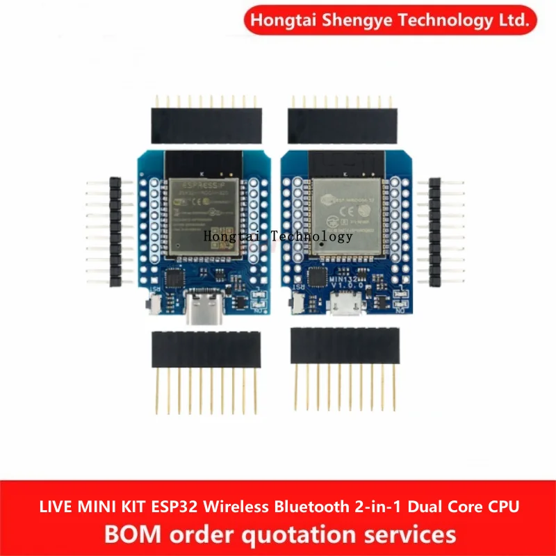 LIVE MINI KIT ESP32 Module Development Board Wireless WiFi Bluetooth 2 in 1 Dual Core CPU Chip CP2104 CH9102 TYPE-C Micro