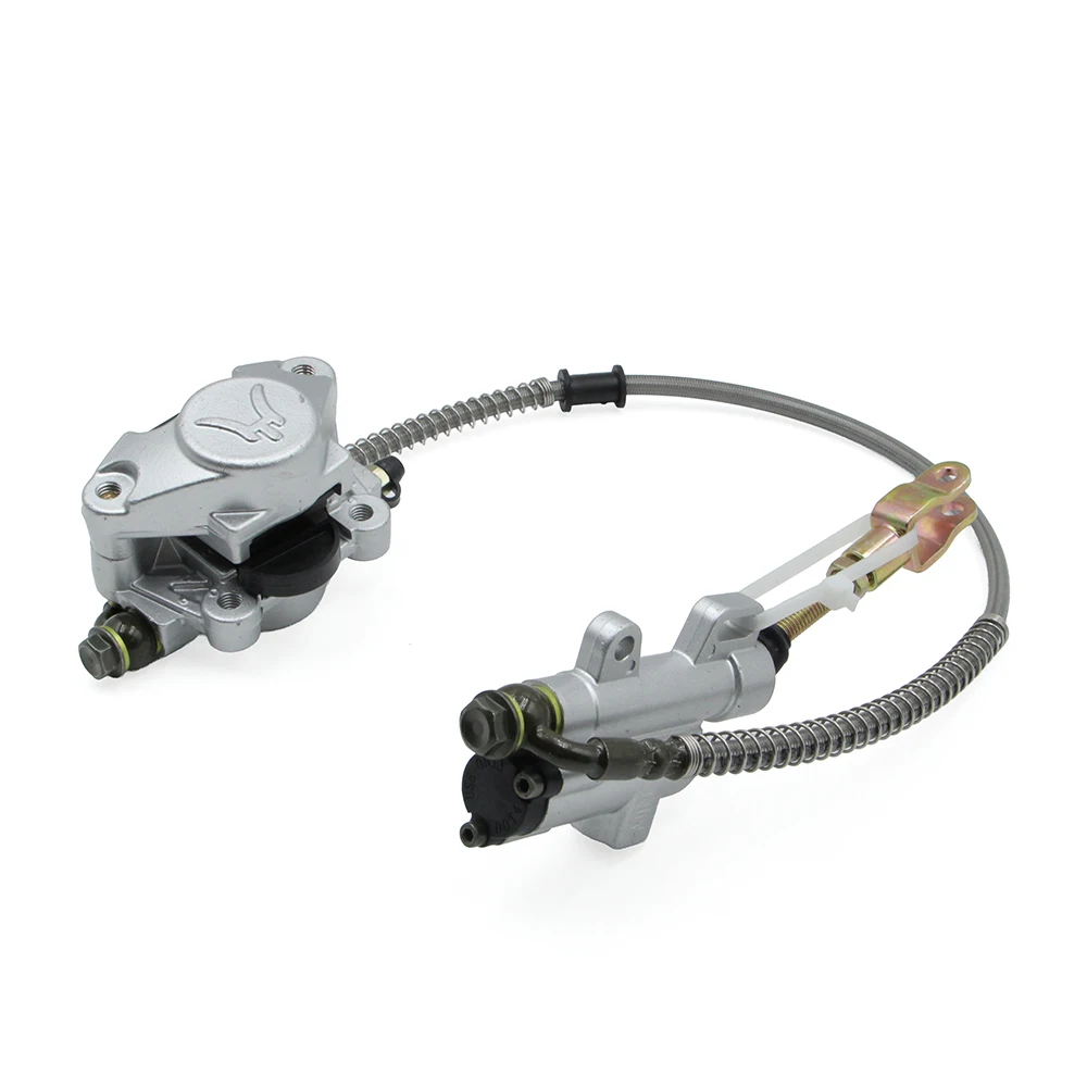 Rear Hydraulic Disc Brake Master Cylinder Caliper Assembly For 150cc 200cc 250cc Chinese ATV Go Kart UTV Dune Buggy Quad Bike