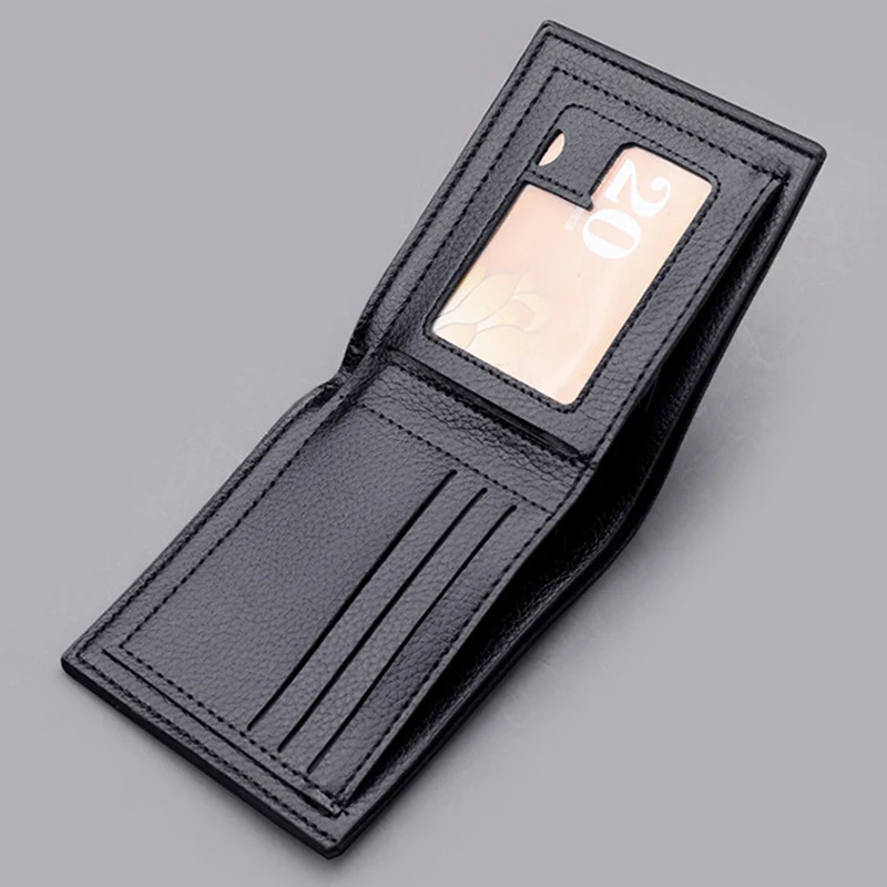 

Short Wallets Trend Style High Quality Men Credit Card Bag For Male Fashion Holder Cross Purse Solid Color Zipper Wallet