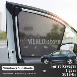 Per Volkswagen VW Tiguan 5 posti 2016-2023 Magnetico Auto Parasole Parabrezza Anteriore Telaio Tenda Lunotto Laterale Posteriore Tende Da Sole
