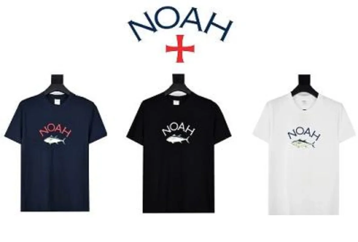 

23SS High Quality 1:1 Fish Letter Printing NOAH T Shirt Men Women EU Size 100% Cotton NOAH Top Tees Streetwear Summer Techwear