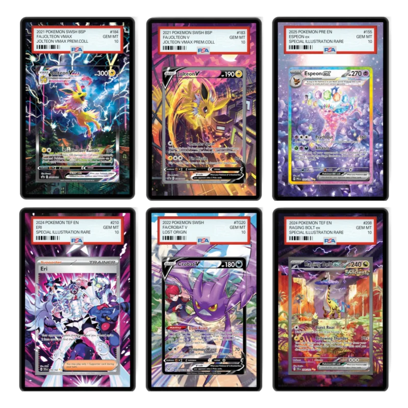 Étuis de présentation en acrylique pour cartes Crobat V, Biancas Devotion, Arbok Slabs, pour collectionneurs et fans, pour la mise en valeur (cartes non incluses)