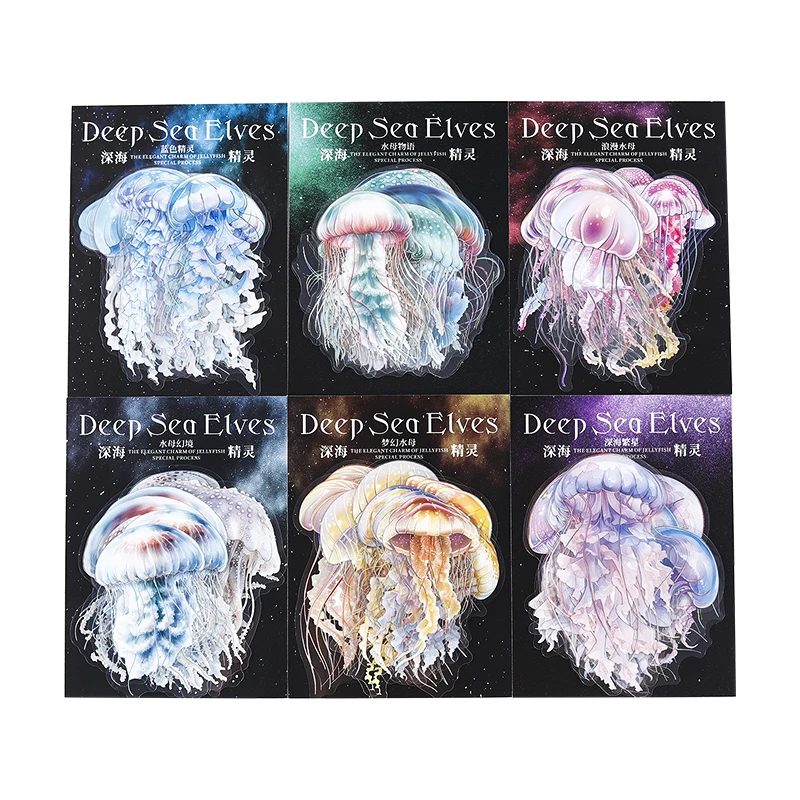 12packs/LOT Deep Sea Elves Series decorative fresh PET stickers