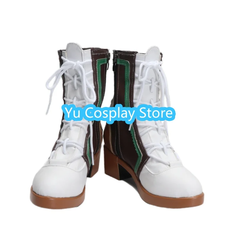 

Обувь для косплея с белым камнем и абрикосом, обувь для косплея в стиле аниме, ботинки, костюмы на Хэллоуин, реквизит, магазин Yu для косплея