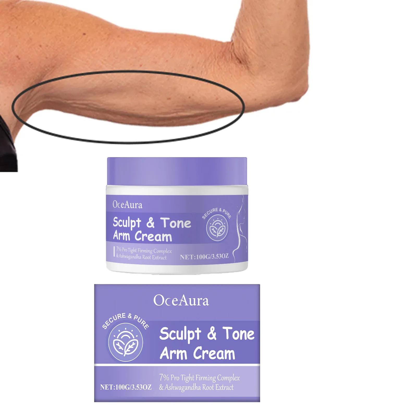 

Sculpt & Tone Arm Firming Cream Remove Wrinkles Lifting Skin Anti Sagging Arm Massage Tightening Fast Shipping Body Care Cream