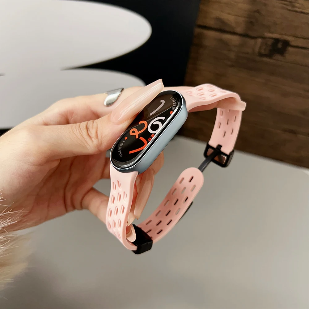 Weiches Silikonarmband für Xiaomi Mi Band 9/8, Correa-Armband, Handgelenk, Mi Band 8, Sport, wasserdichtes Ersatzarmband für Xiaomi Band 9 – Detail 4