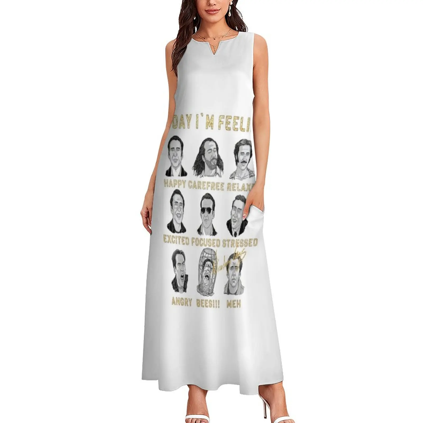 Nicholas Cage - Nicolas Cage - Nick Cage - Nic Funny Feeling Long Dress summer dresses Dress