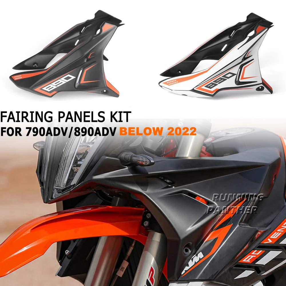 

Motorcycle Front Fairing Side Panels Wind Deflector Windscreen Plate Cover For 790 890 ADV Adventure R S 2022 and Before Year