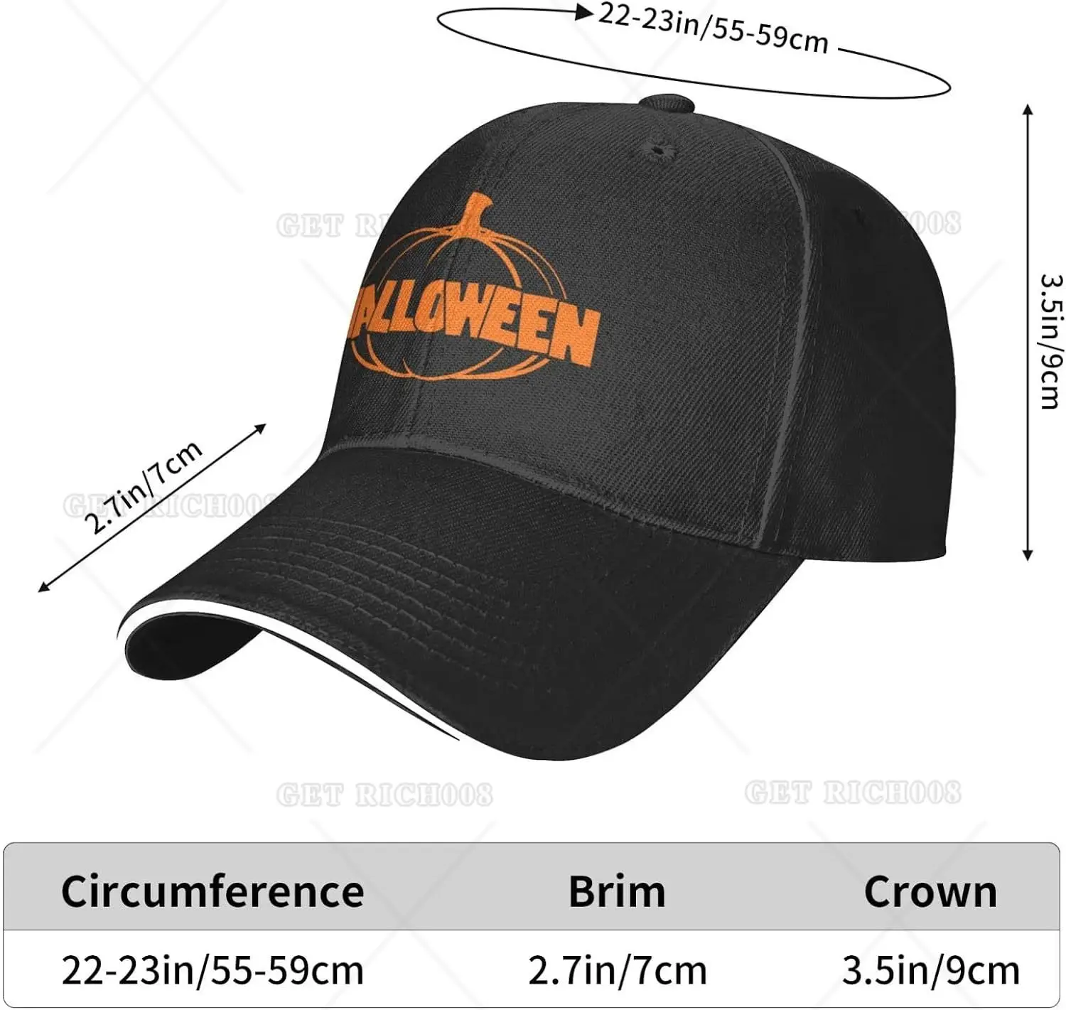 Happy Halloween Pumpkin Pattern berretti da Baseball cappello da sole cappelli Hiphop taglia regolabile per uomo donna adulto Unisex quattro stagioni