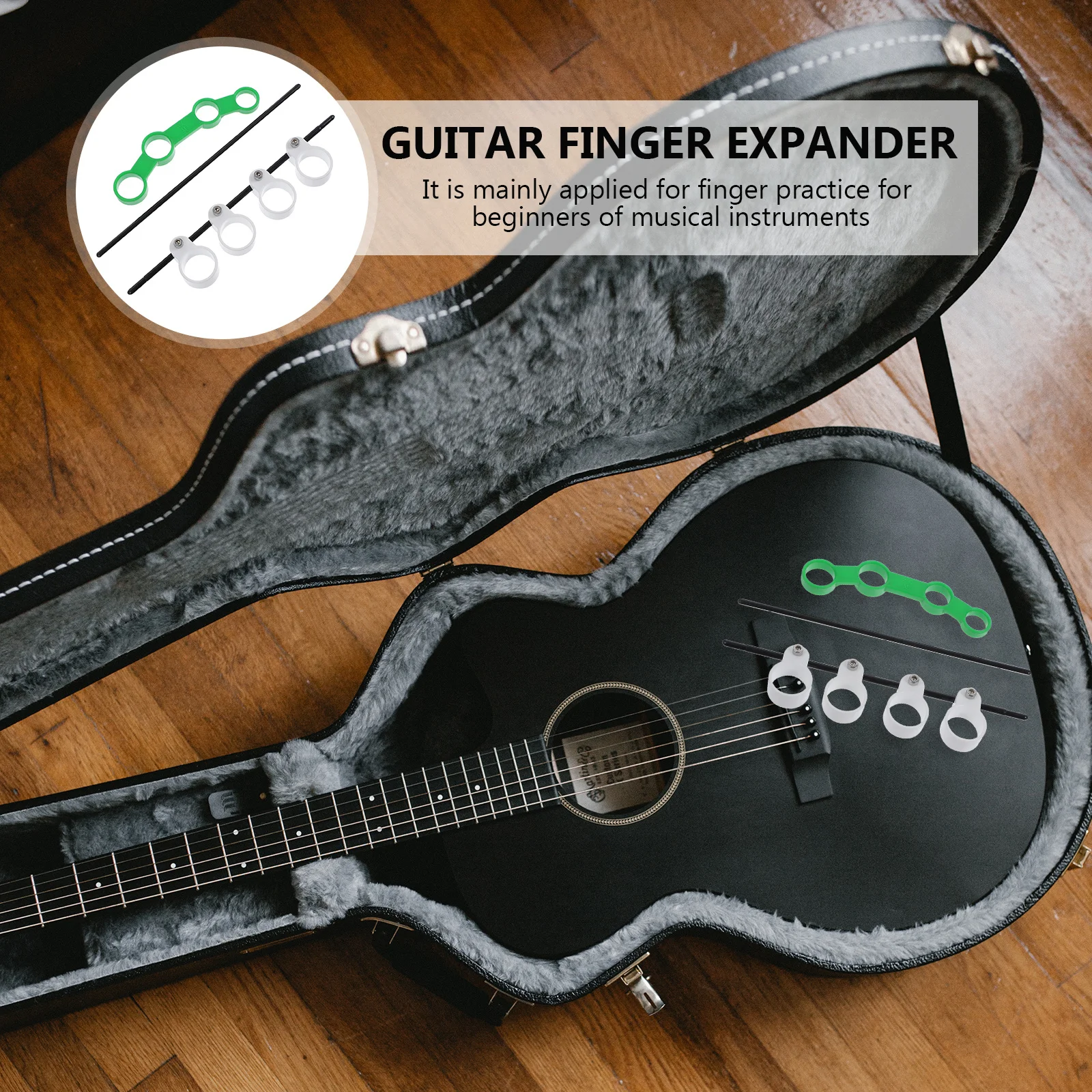 

2pcs Finger Expansion Training Tool For Guitar Ukulele Piano Compact Lightweight Finger Stretcher Expander Musical Instrument