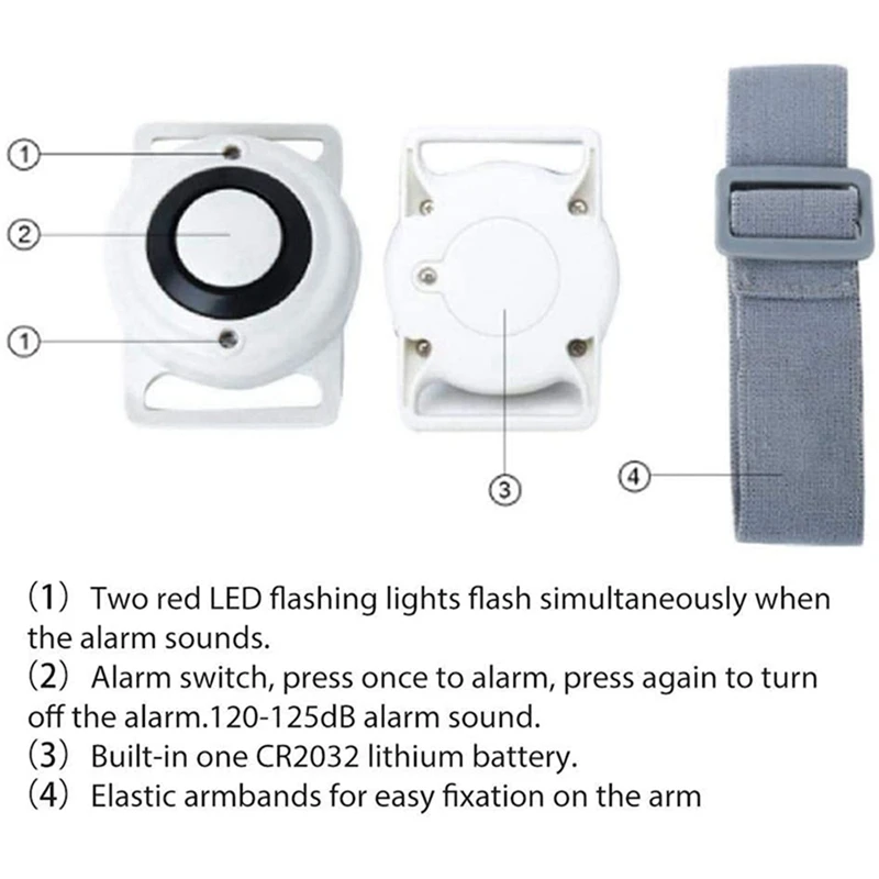 RISE-2X Personal Alarms For Women, Wearable On The Arm, Personal Safety Alarms With LED Light For Women,Runners,Kids,Etc